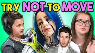 Kids React To Try Not To Move Challenge (Billie Eilish, Jump Scares, Jonas Brothers)