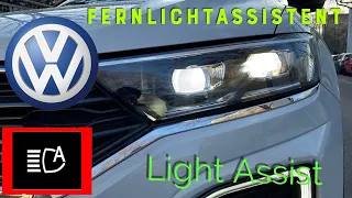 Switch on the VW high-beam assistant / activate Light Assist