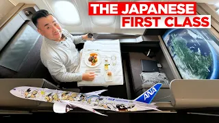 ANA B777 First Class Tokyo to London + New Pokémon Eevee Jet