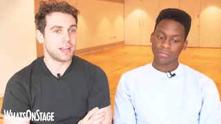 Tyrone Huntley and Billy Cullum in rehearsals for Leave to Remain