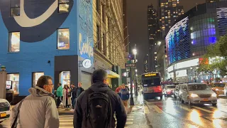 After Rain NYC Walk : Flatiron District, Koreatown, Herald Square | Friday Night September 2023