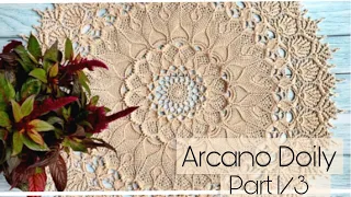 Crochet Arcano Doily~p1|crochet mandala for beginners#crochetdoily #crochettutorial #crochetpattern