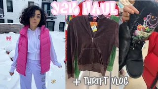 HUGE Y2K THRIFT HAUL💸 *come thrift with me* (juicy couture, Ed hardy, apple bottoms)