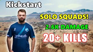 LG Kickstart - 20+ KILLS (2.6K Damage) - SOLO vs SQUADS! - PUBG