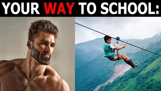 Gigachad Becoming Uncanny (Your Way To School)