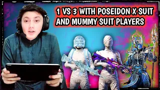 POSEIDON X SUIT AND MUMMY SUIT PLAYERS CHALLENGED ME 1 VS 3 TDM | MY NEW CUTE PET CRATE OPENING