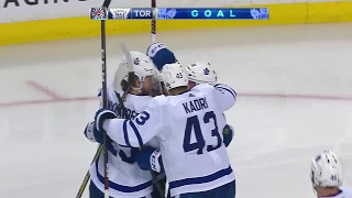 Travis Dermott 1st NHL Playoff Goal | Game 7 | Toronto Maple Leafs  @ Boston Bruins - 4/25/2018