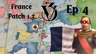 V3: Patch 1.3 FRANCE - Turmoil, ASSASSINATION of the Emperor, and Fixing of Borders - Ep 4