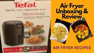 TEFAL AIR FRYER, 4.2L EXTRA LARGE, UNBOXING & REVIEW, AIR FRYER RECIPES , #fries #chickenwings