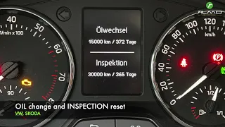 VW, SKODA - SERVICE INSP Reset - SERVICE OIL reset - Inspektion Ölwechsel zurücksetzen