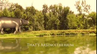 Arsinoitherium blender animation scene for Walking with Cavemen