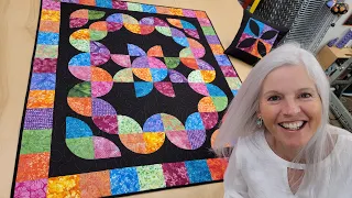 "DRUNKARD'S PATH FLOWER PATCH" QUILT WITH DONNA!