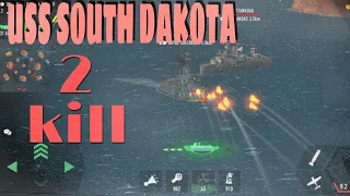 [ Battle Of Warships ] USS SOUTH DAKOTA first battle.2 kill