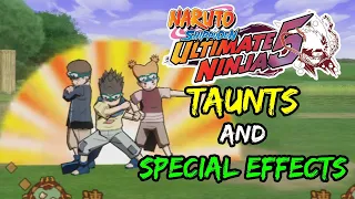 Naruto Ultimate Ninja 5 | Accel 2: All Taunts and Special Effects