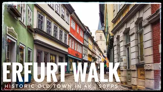 [4K] Walking in ERFURT 2021 - Historic Old Town Tour | Thuringia, Germany