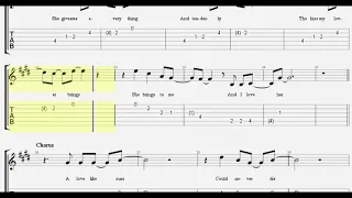 "Beatles - And I Love Her", Tab & Score for Melody