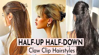 Cute Half-Up Half-Down Claw Clip Hairstyles | How To Claw Clip Hair