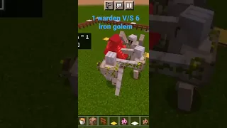 1warden V/S 6 iron golem Minecraft 😯😯😈 Indian#short #technogamerz