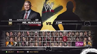 WWE 12 Character Select Screen With Different Music