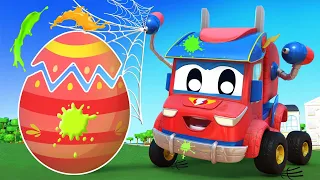 Velikonoce: Spider náklaďák maluje kouzelným štětcem! Super náklaďák  – záchrana  | Dětské animáky