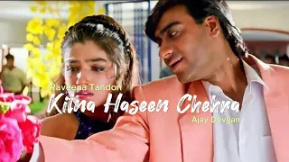 Kitna Haseen Chehra | Kumar Sanu | Dilwale 1994 Song | Ajay Devgan | Raveena Tandon