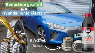 Gear oil change in a Hyundai Ioniq Electric 28kWh & fitting magnetic sump plugs