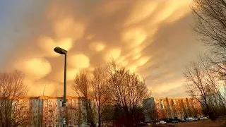 Einzigartige Brustwolken über Berlin - Angriff der Mammatuswolken | Ruhe vor dem Sturm