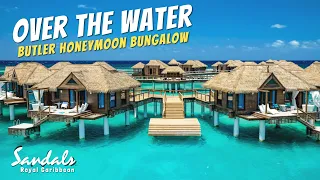 Over The Water Honeymoon Butler Bungalow | Sandals Royal Caribbean Full Walkthrough Tour & Review 4K