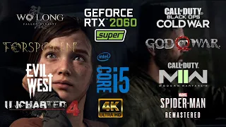 RTX 2060 SUPER I5 9400F TOP 10 GAMES BENCHMARK🔥2023  4K  🔥