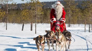 Babbo Natale e cani husky 🐕🎅 Lapponia Finlandia Rovaniemi - Santa Claus per i bambini: