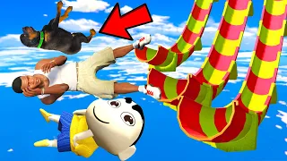 SHINCHAN AND FRANKLIN TRIED THE FIRE AND WATER HEAVEN MELA PARKOUR CHALLENGE GTA 5