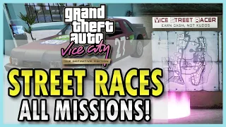 Grand Theft Auto Vice City: Definitive Edition - ALL Street Races! (100% COMPLETION!) #GTAVC