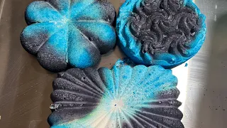 Blue & Black Chalk Water Crush | Oddly Satisfying | ASMR | Sleep Aid
