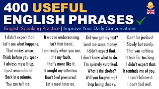 400 Useful English Phrases For Daily Use | English Speaking Practice