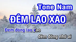 Karaoke Đêm Lao Xao Tone Nam | Nhan KTV