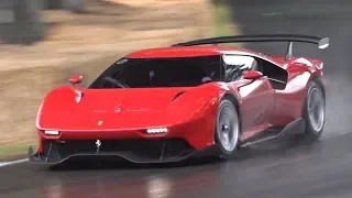 Ferrari P80/C in Action up Goodwood Hillclimb! - Sound, Accelerations & Fly Bys!