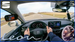 2021 Seat Leon 4 150HP - Autobahn Top Speed Drive POV