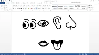 How to Insert Eyes 👀 Ear 👂 Nose 👃 Mouth 👄 & Tongue 👅 Symbol In MS Word