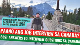 PAANO ANG JOB INTERVIEW SA CANADA | BEST ANSWERS TO INTERVIEW QUESTIONS SA CANADA | RHOD'S CHANNEL