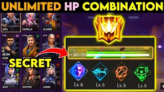 Unlimited Hp Character Combination || Unlimited Hp Best Character Combination || Unlimited Health ff