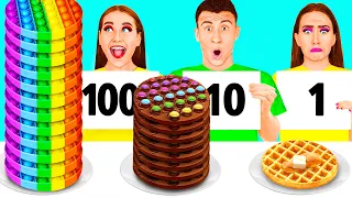 100 Schichten Nahrung Challenge | Streichkriege von TeenChallenge