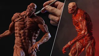 Sculpting COLOSSAL TITAN | Attack On Titan [ Shingeki No Kyojin ]