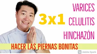 Varices, celulitis e hinchazón!!! Ejercicio 3x1!!!