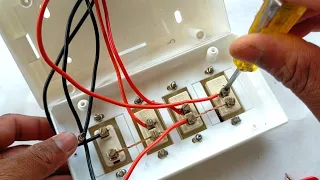 Electric 😍 Switch board wiring process | 3 Switches with 1 Indicator board wiring