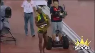 VIDEO: Cameraman crashes into Usain Bolt