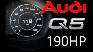 190 HP Audi Q5 2018 Acceleration Sound 0-100 km/h & 0-60mph