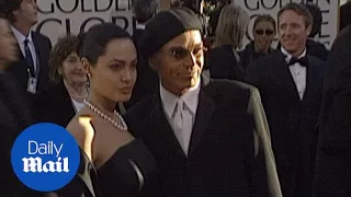 Angelina cuddles up to Billy Bob at the 2002 Golden Globes - Daily Mail