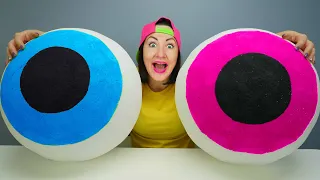 Mukbang Giant Jelly Eyeballs 큰 안구 음식 compilation by Pico Pocky