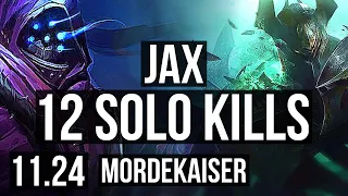 JAX vs MORDEKAISER (TOP) | 12 solo kills, 13/1/4, 1.9M mastery, Legendary | EUW Diamond | 11.24