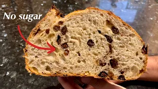 Cinnamon Raisin Sourdough Bread - Country Loaf - No Added Sugar